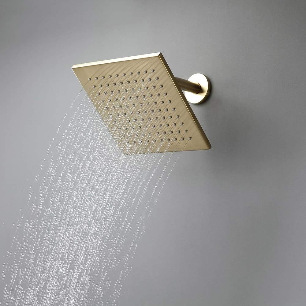 shower head 6inch gold